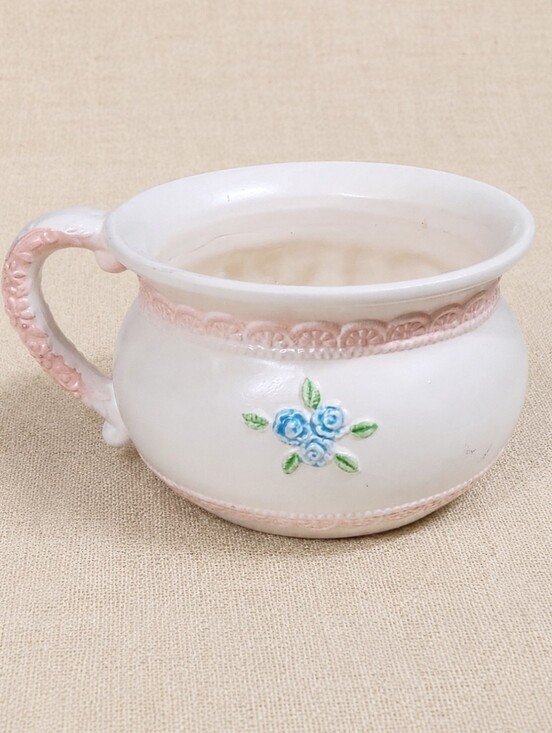 VTG Napco Japan Baby Girl Planter #9100 Pink Nursery Ceramic Baby
